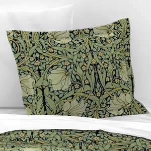 Victorian Floral Bedding Pimpernel by peacoquettedesigns Vintage Style Damask Cotton Sateen Duvet Cover OR Pillow Shams by Spoonflower image 7