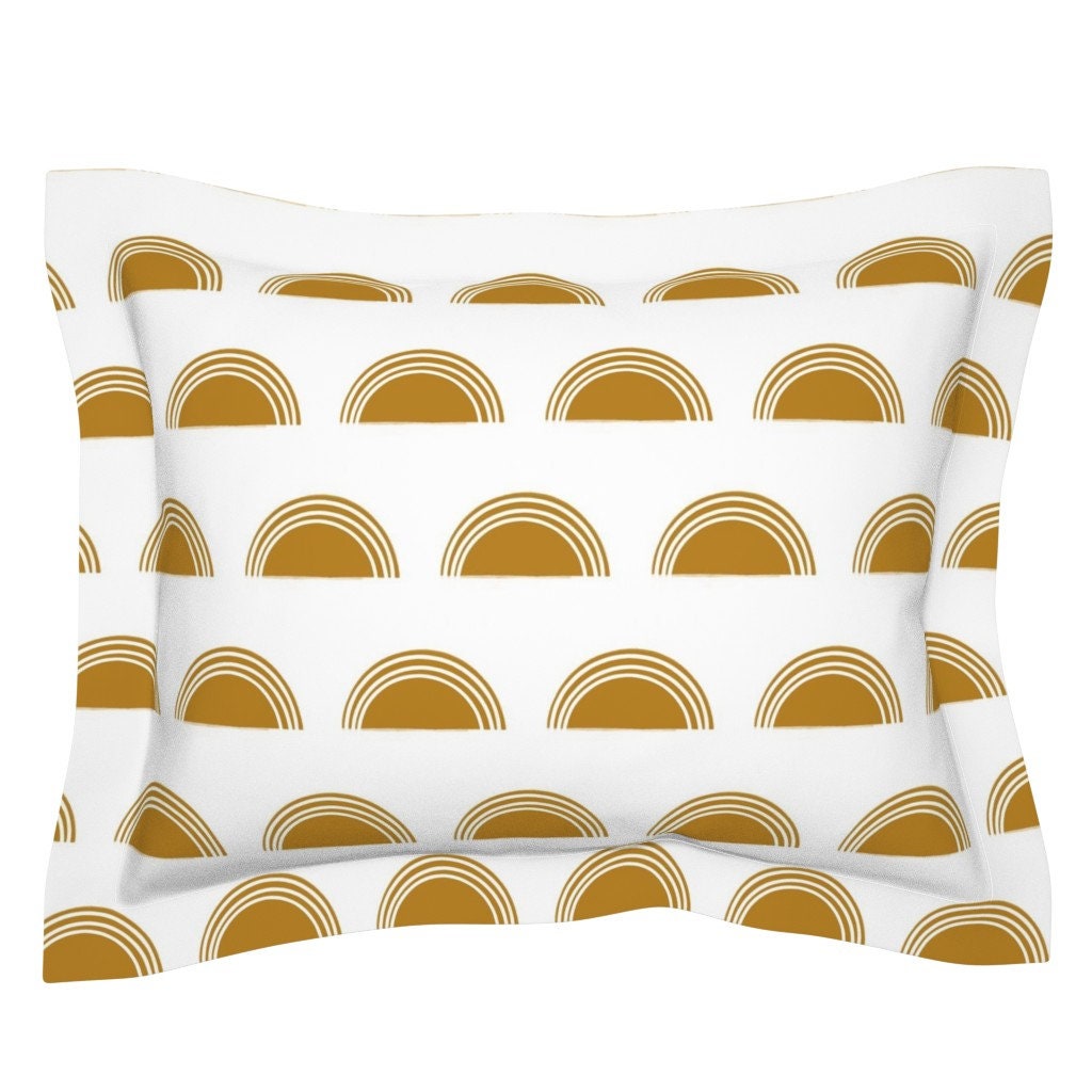 Sunset Pillow Sham Sun Golden Large Scale by Etsy