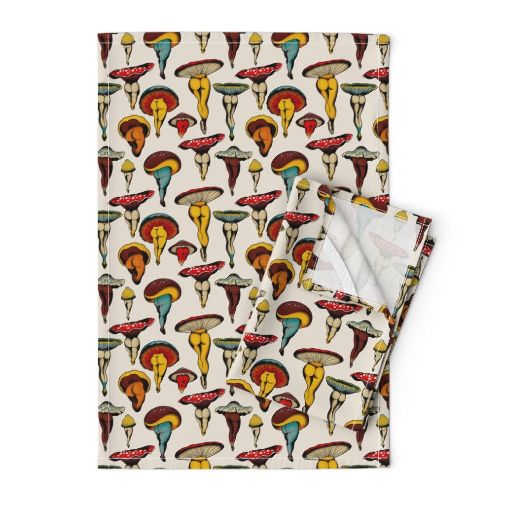 Shrooms Fly- Tea Towel — SHAI SHANTI