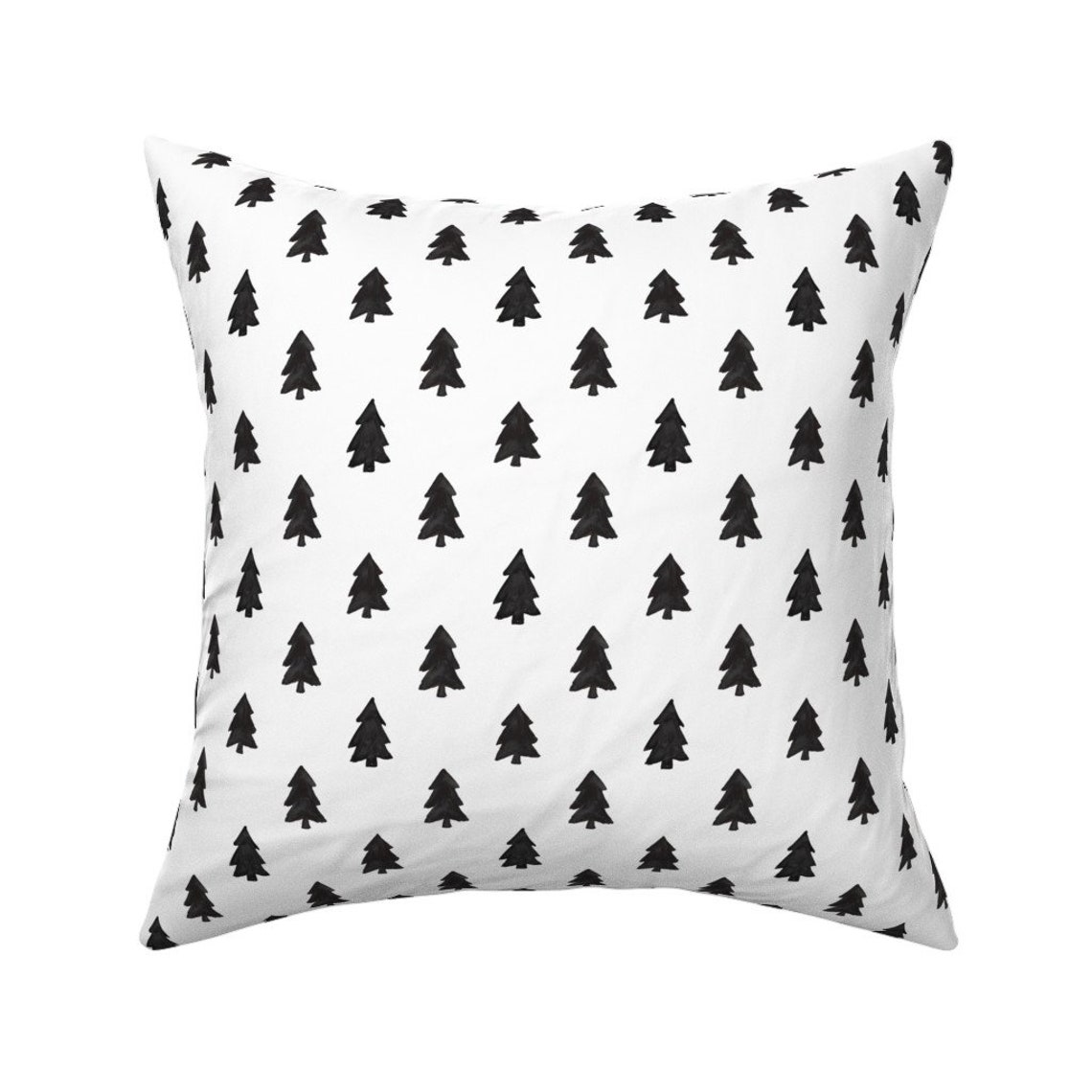 Holiday Throw Pillow Christmas Pines by Sugarfresh Black Etsy