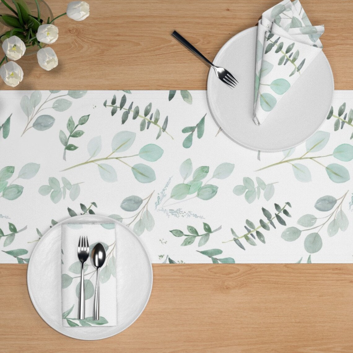 Eucalyptus Table Runner Blue Green Eucalyptus by Etsy