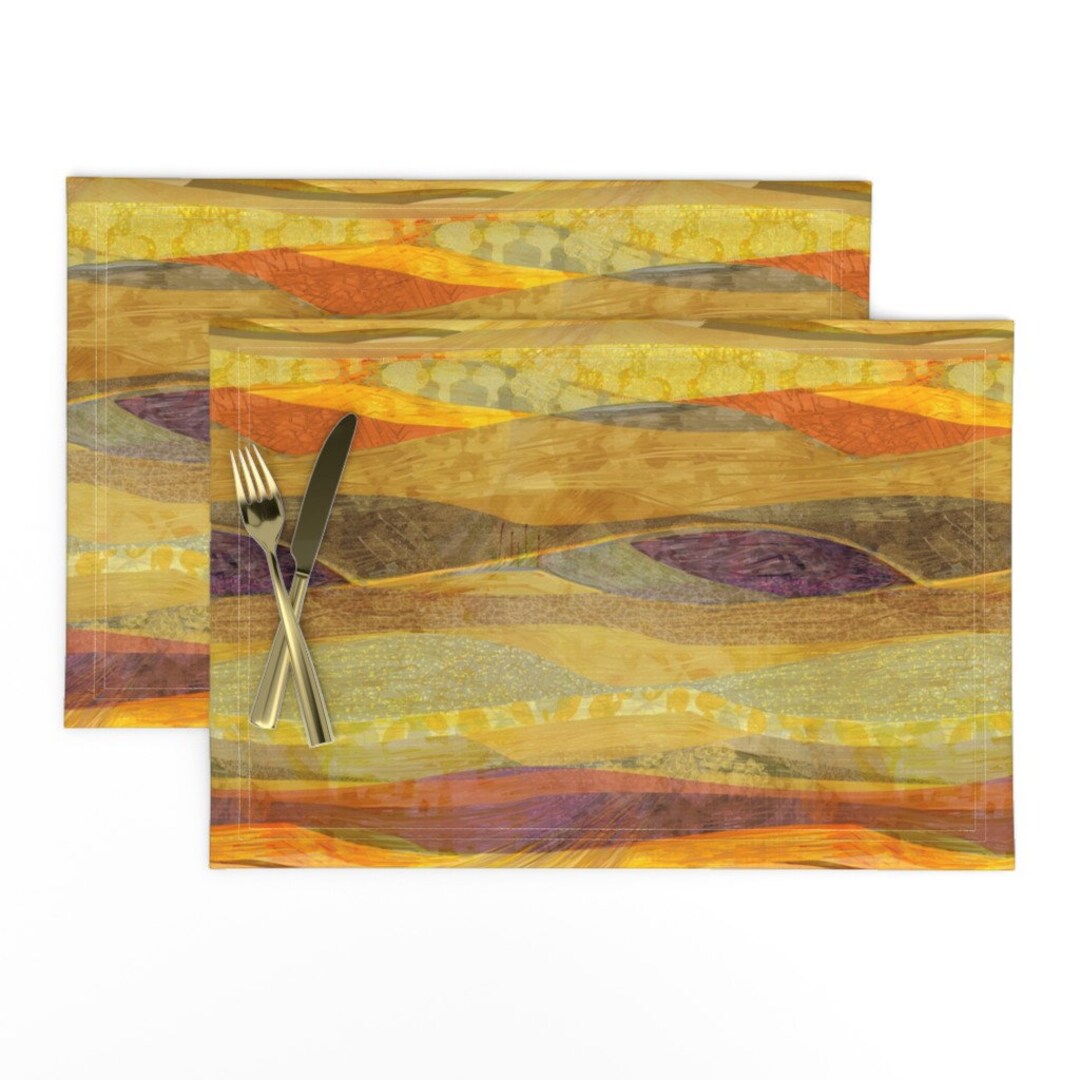 Modern Desert Placemats set of 2 Southwest Modern by Wren_leyland