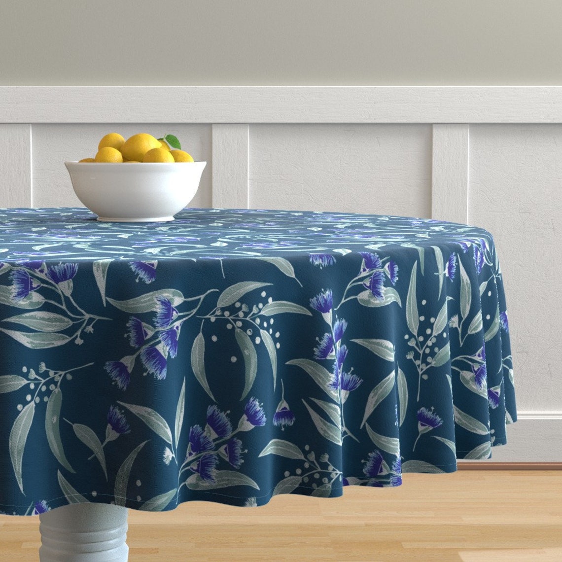 Australian Flora Round Tablecloth Gum Tree Floral by Etsy UK