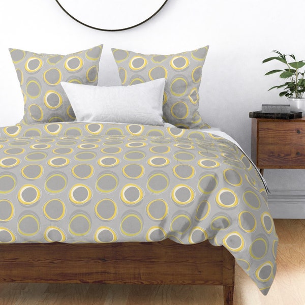 Yellow Gray Bedding Etsy