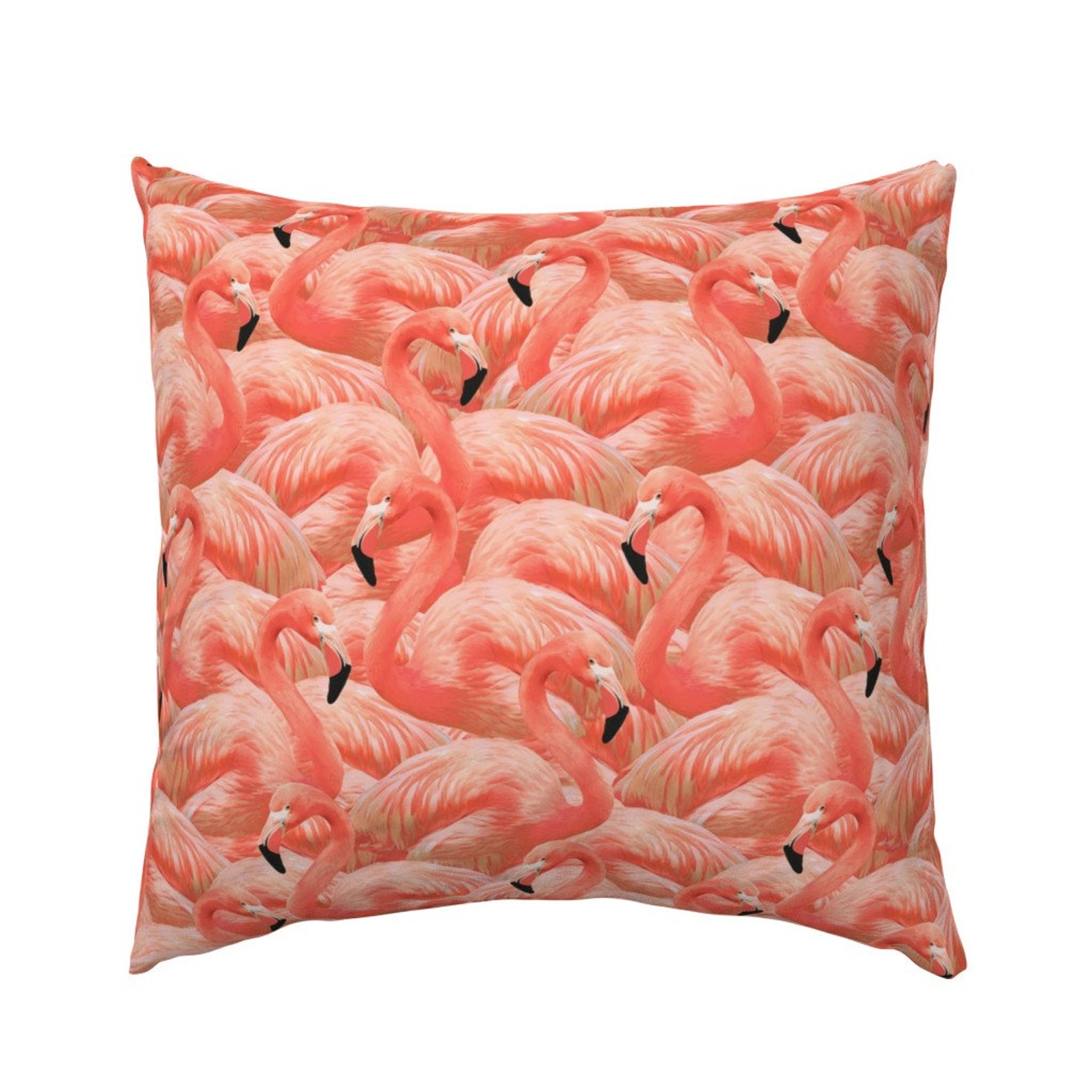Exotic Pillow Sham Flamingo Fever In Coral by | Etsy