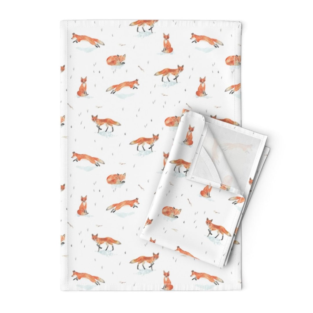 Fox & Feathers Tea Towel – ShopTansy