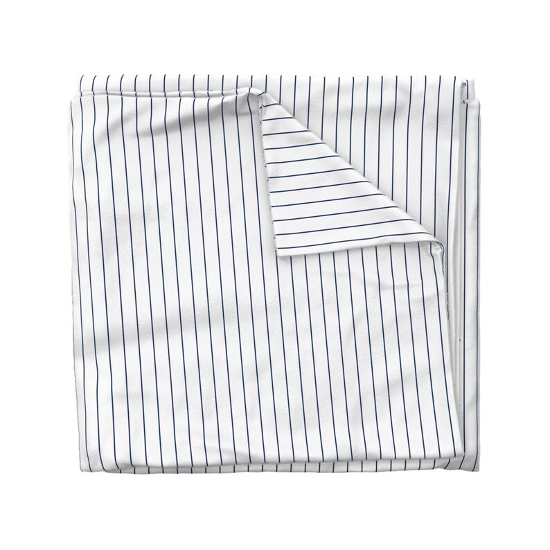 Pinstripe Duvet Cover Navy Pinstripe on White by Glimmericks Etsy
