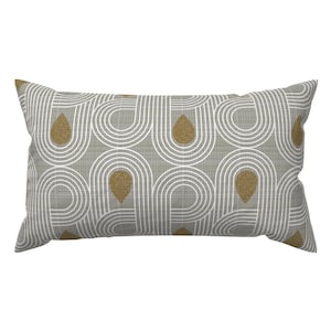 Mid Century Modern Lumbar Pillow - Endless Highway by ottomanbrim - Retro Inspired Atomic Era 1950s 1960s Look Rectangle Accent Throw Pillow