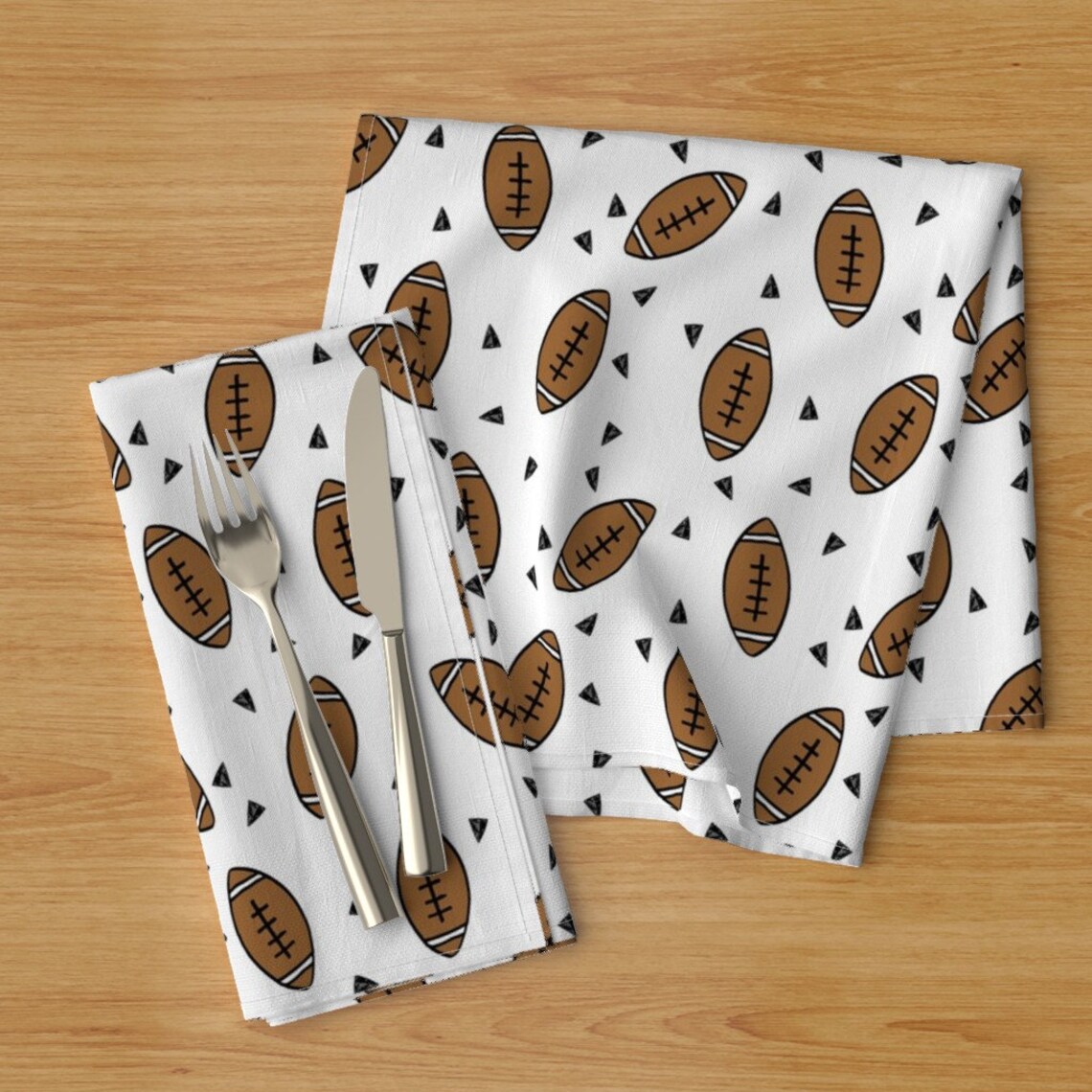 Sports Dinner Napkins Set of 2 Football Print by Etsy
