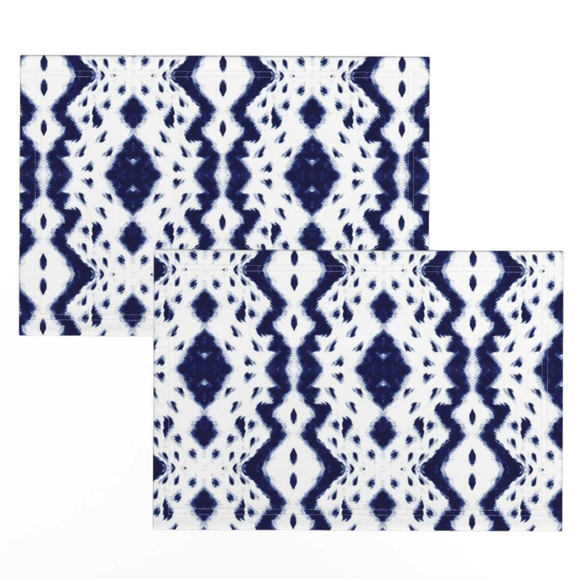 Ikat Placemats set of 2 Navy Ikat 2 by Etienne Indigo Etsy