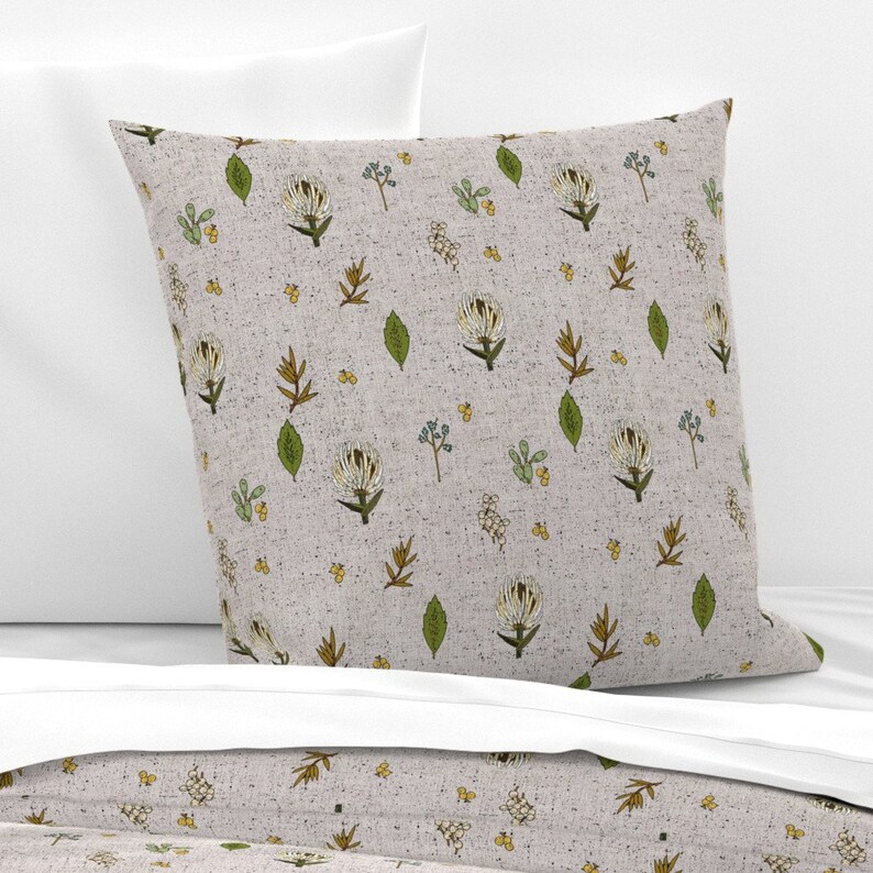 Botanical Pillow Sham French_linen_botanical by Etsy