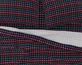 Dark Plaid Sheets - Picnic Plaid by yesterdaycollection - Plaid Gingham Check Picnic Tartan Cotton Sateen Sheet Set Bedding by Spoonflower