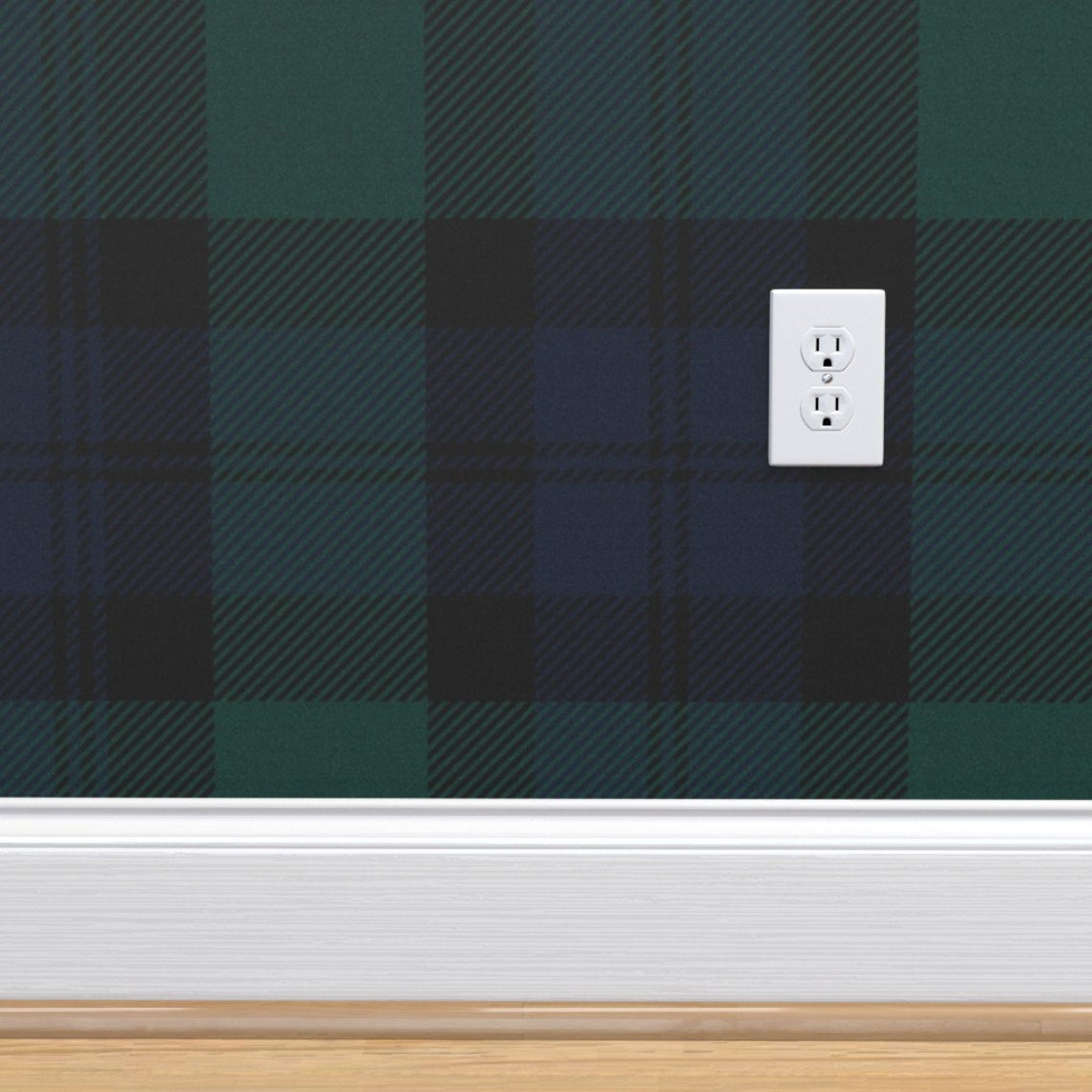 Green Blue Tartan Wallpaper Blackwatch Tartan by | Etsy