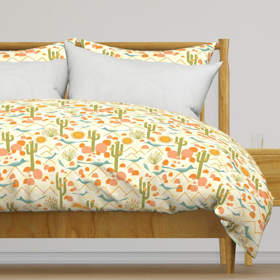 Southwestern Bedding Roadrunners and Ocotillo by Vo_aka_virginiao Mid