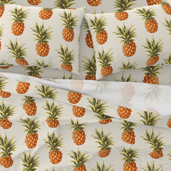 Pineapple Sheets Vintage Pineapple by Jamiegodfrey Etsy
