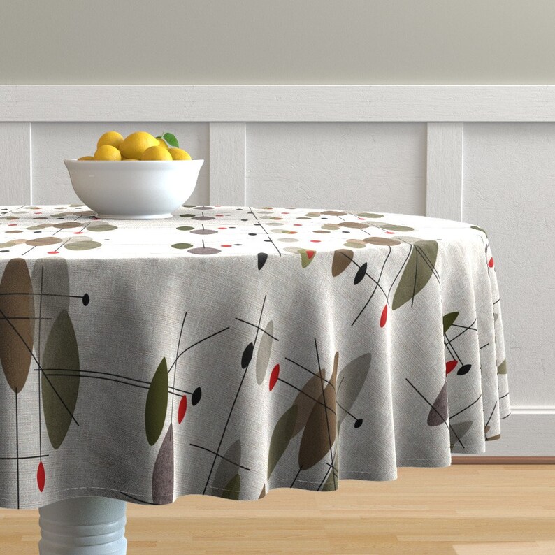 Midcentury Modern Round Tablecloth Hanging Orbs by Etsy Sweden