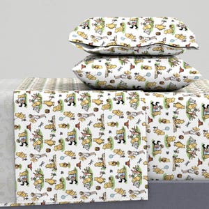 Pooh Bear Sheets - Classic Winnie The Pooh by fluffystudio - Classic Pooh Illustration Honey Cotton Sateen Sheet Set Bedding by Spoonflower