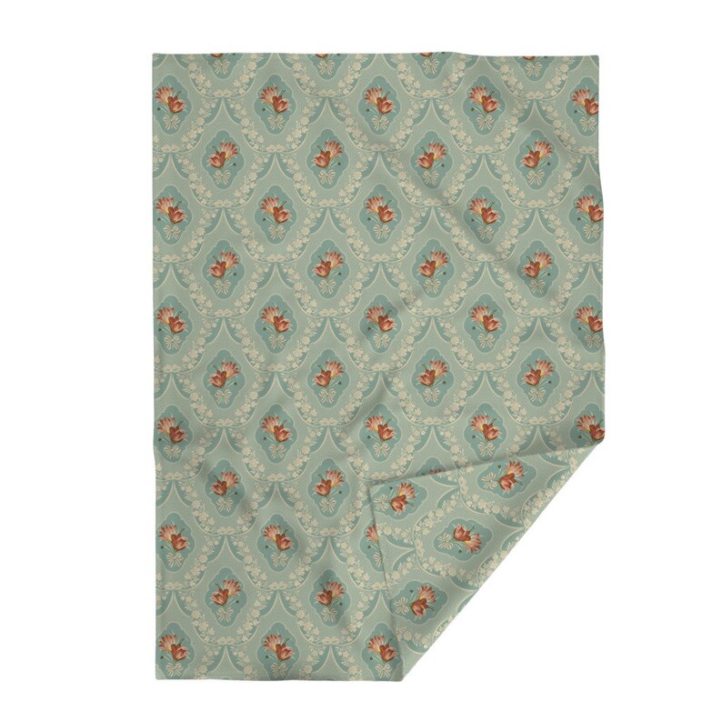 Baroque Rococo Throw Blanket Tulip Damask by muhlenkott Etsy
