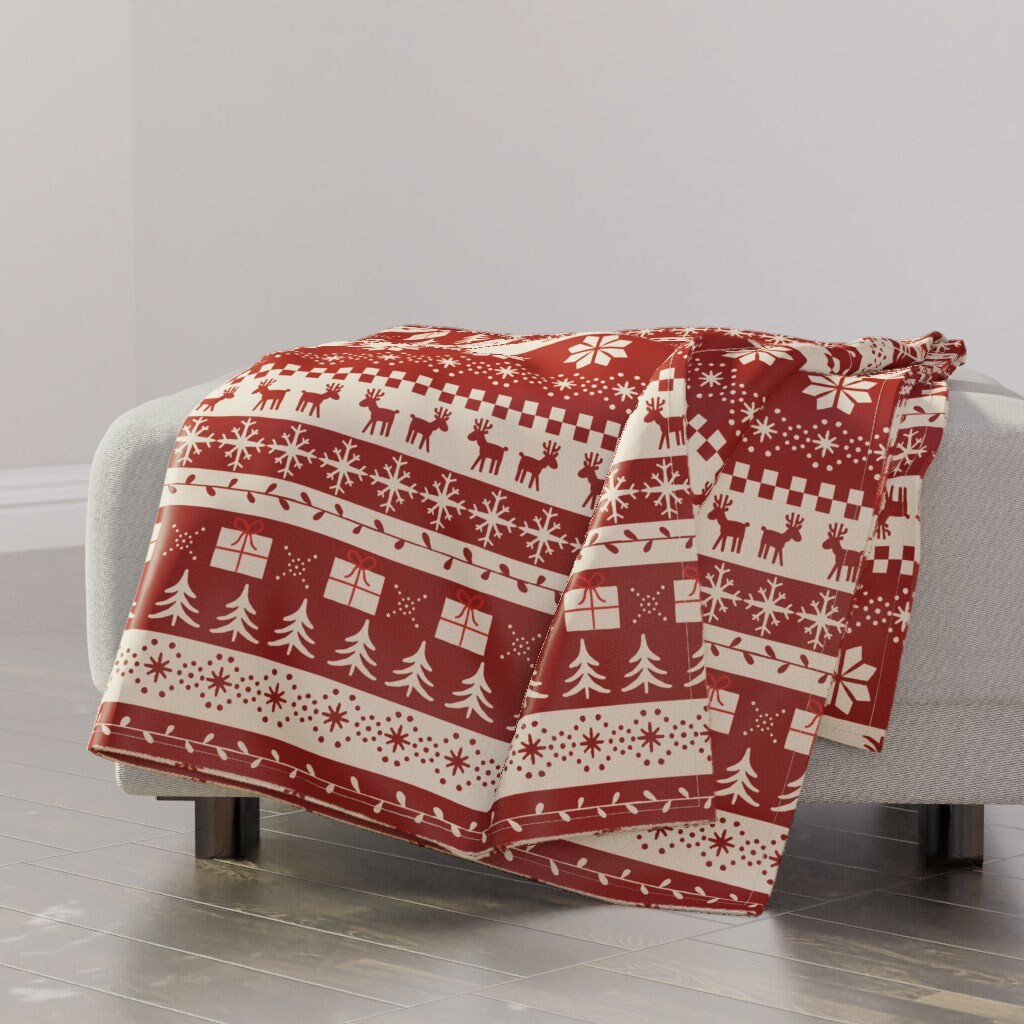 Red christmas throw blanket shop
