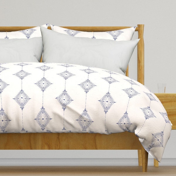 Navy White Bedding - Etsy