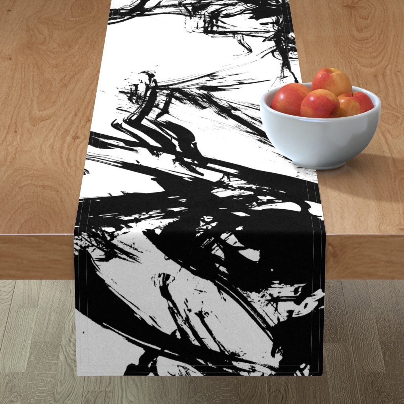 Ink Splatters Table Runner Ink Wash by M_harrison_design - Etsy