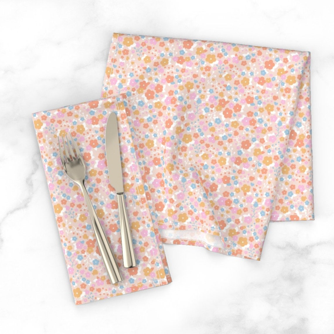 Pastel Ditsy Floral Dinner Napkins Set of 2 Little Etsy