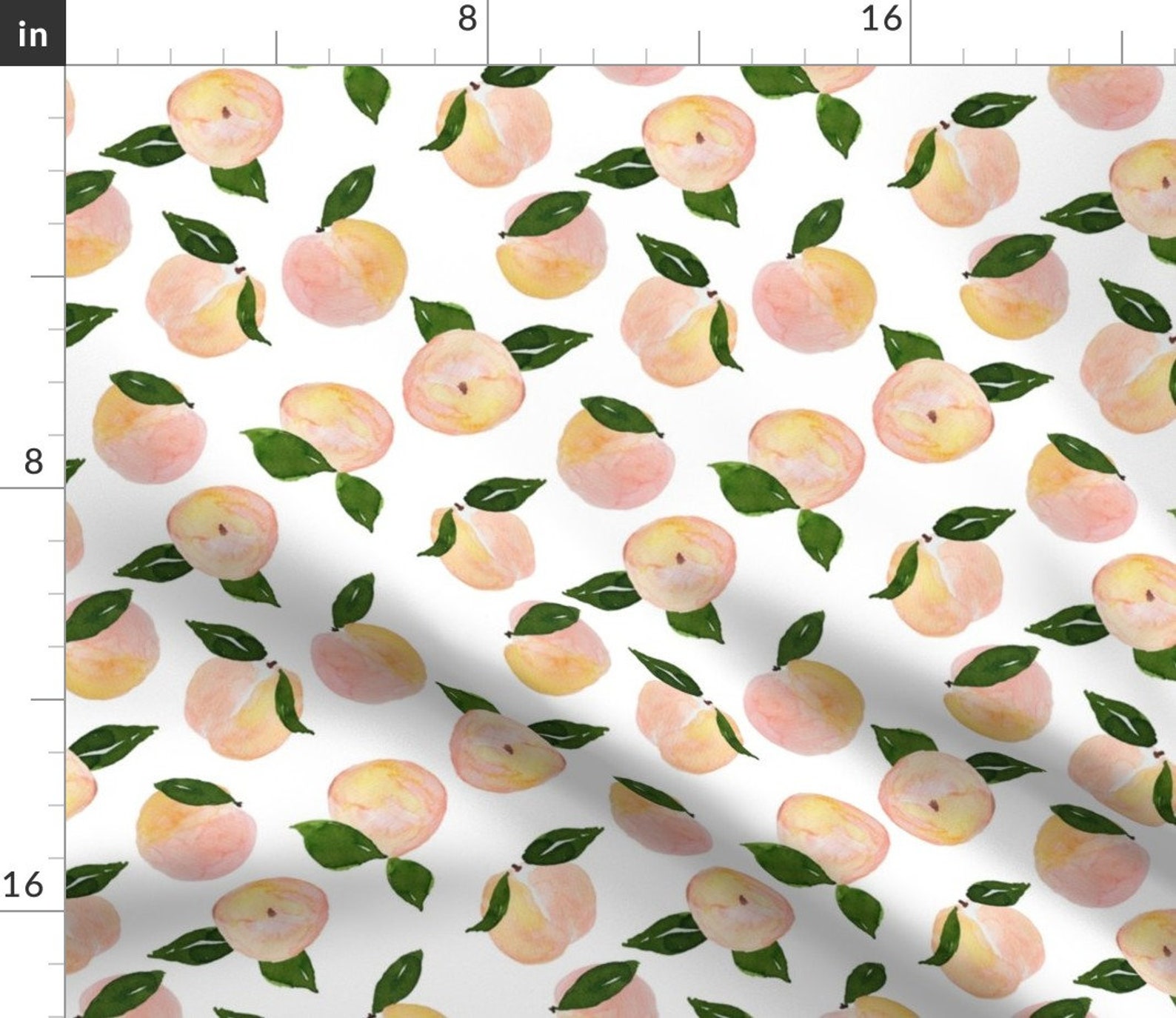 Watercolor Peaches Sheets 8 Peaches by Shopcabin Etsy