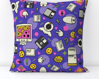 フロッピーディスクピロー：80年代風オタクテックデコレーション（7x7