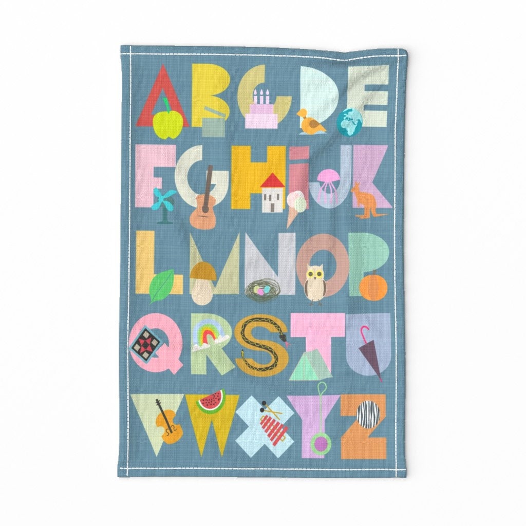 Spoonflower Tea Towel Animals Whimsical Education ABC Educational Linen Cotton Spoonflower Tea Towel Animals Whimsical Education ABC Educational Linen Cotton