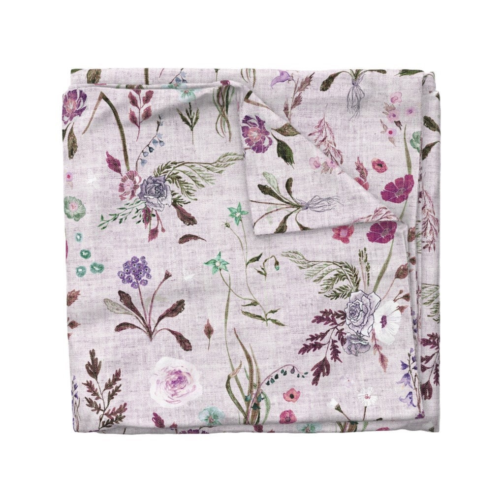 Floral Botanical Duvet Cover Jane Lavender by - Etsy