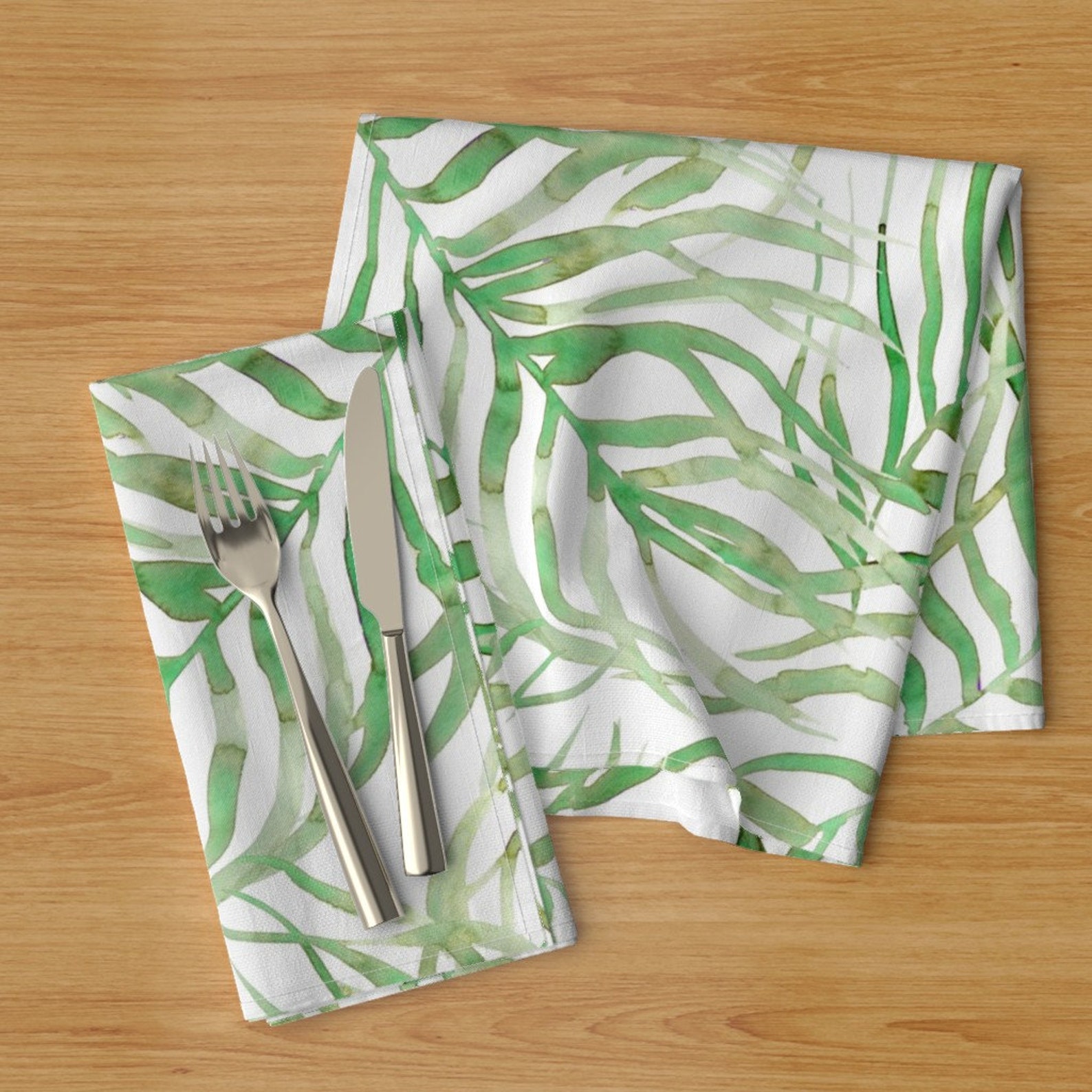 Tropical Dinner Napkins Set of 2 Palm Leaves by Etsy