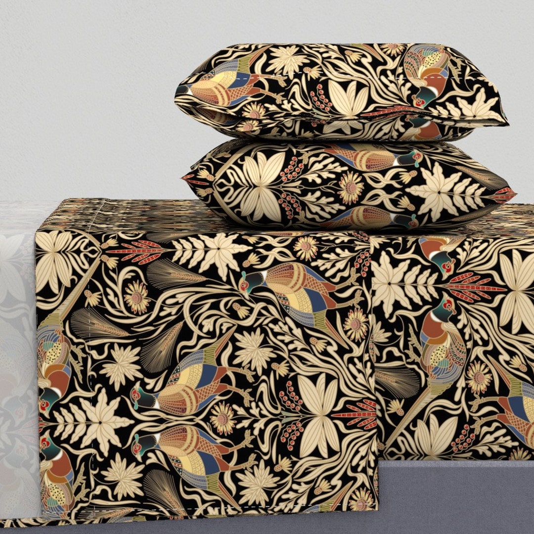 Pheasants Sheets Pheasants by Boszorka Birds Botanical Floral Wildlife