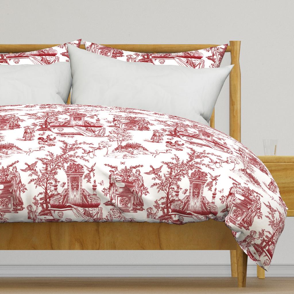 Red Toile Bedding