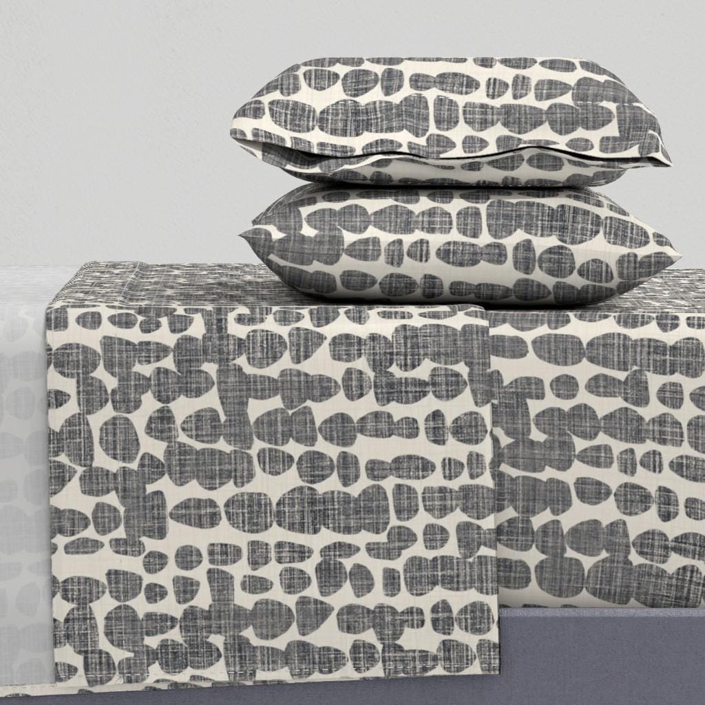 Abstract Sheet Set Modern Abstract Sheets - Abstract Beige and Grey by Roochita - Polka ...