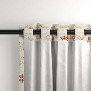 Earthy Boho Curtain Panel - Faux Woven Texture Earth Tone Terra Cotta Rust Neutral Custom Curtain Panel - Earthen Jalla by holli_zollinger - image 4