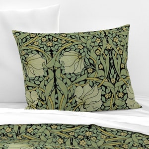 Victorian Floral Bedding Pimpernel by peacoquettedesigns Vintage Style Damask Cotton Sateen Duvet Cover OR Pillow Shams by Spoonflower image 2