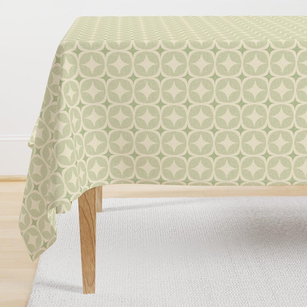 Nappe Rectangulaire Vintage Années 70 - Motif Pop Coloré 230x150 Cm