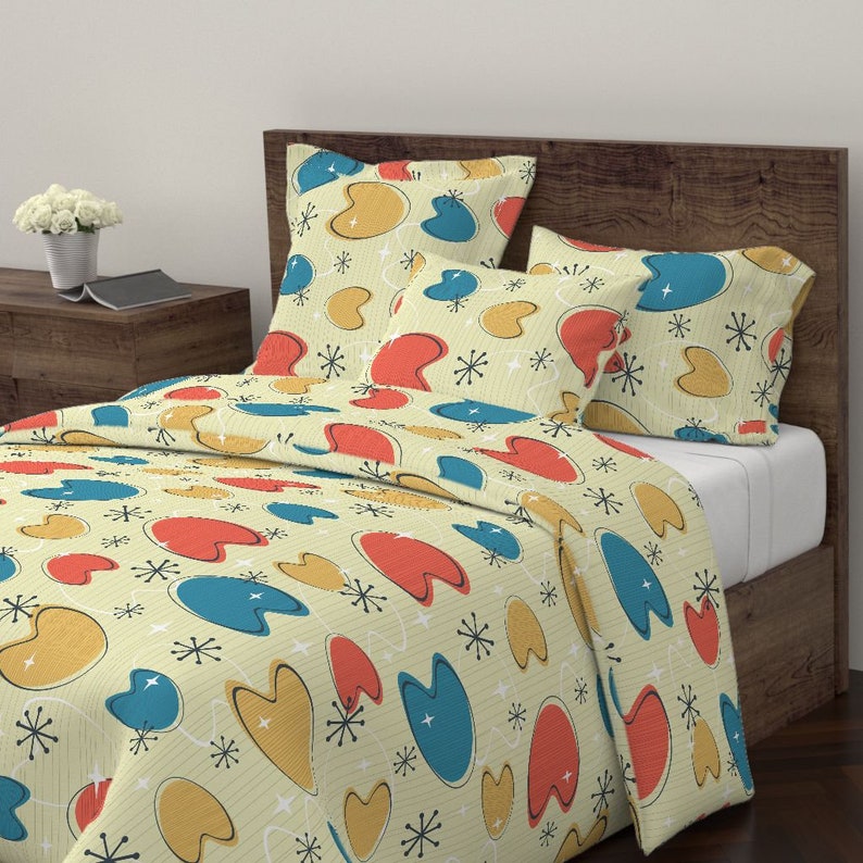Mod Duvet Cover Atomic Time Light Large By Robyriker Etsy