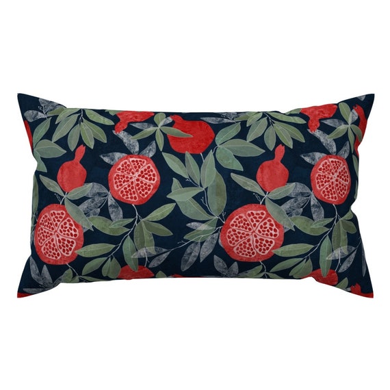 Festive Accent Pillow Pomegranate Garden by Lavish_season - Etsy