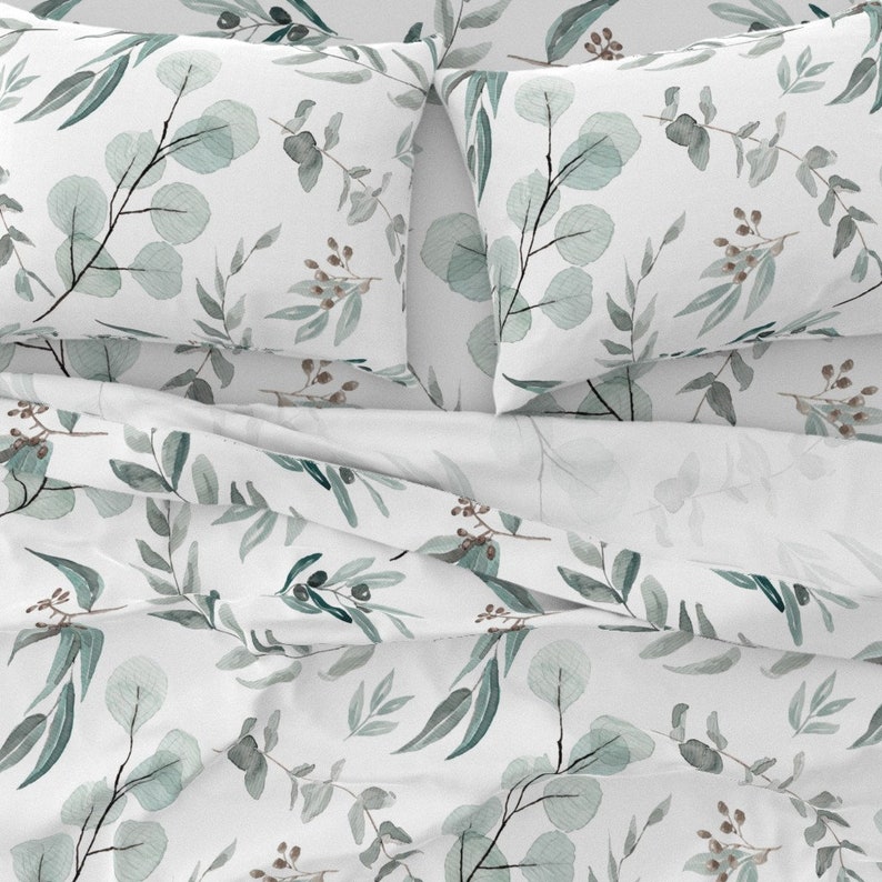 Painted Eucalyptus Sheets Eucalyptus Native by Erin__kendal Etsy