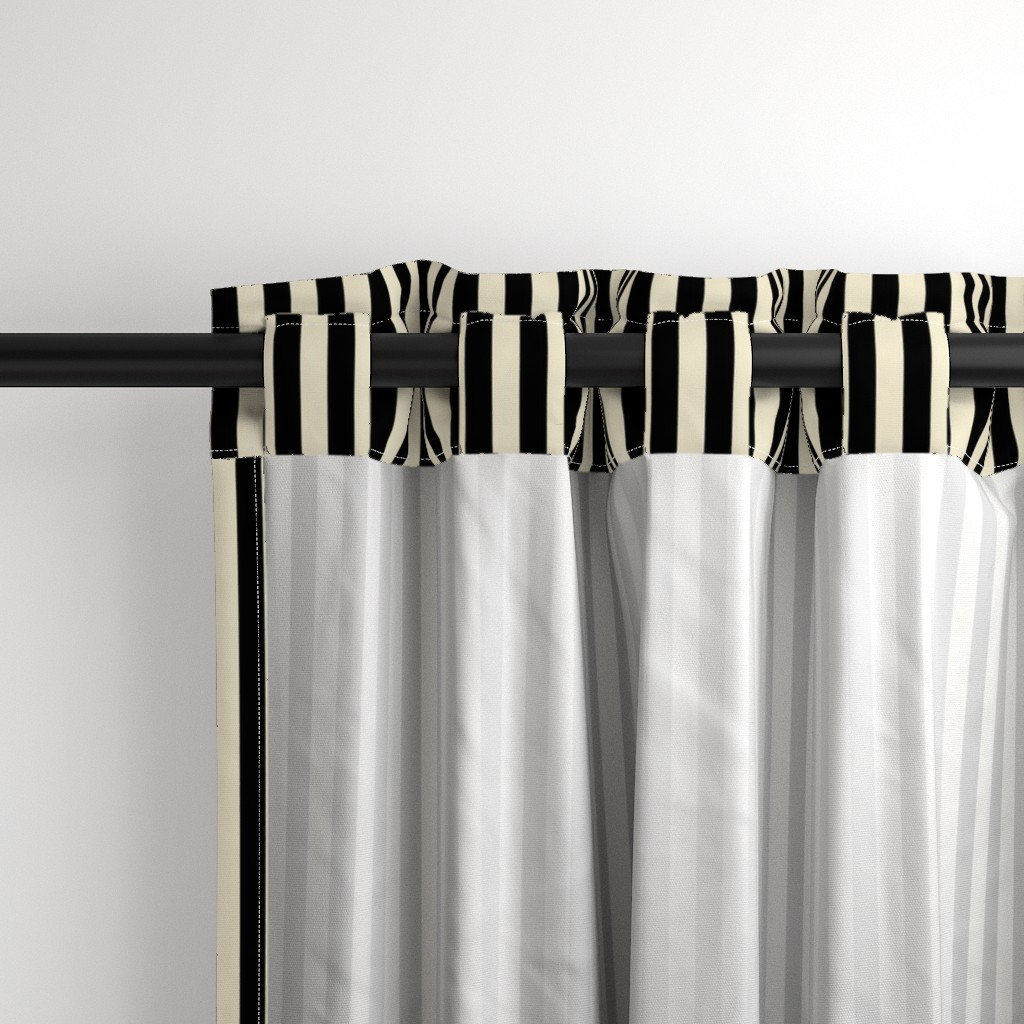 Black Cream Stripe Curtain Panel - Classic Victorian Simple Classic Gothic  Custom Curtain Panel - Victorian Stripe by Misentangledvision - - Etsy, image size:1024x1024