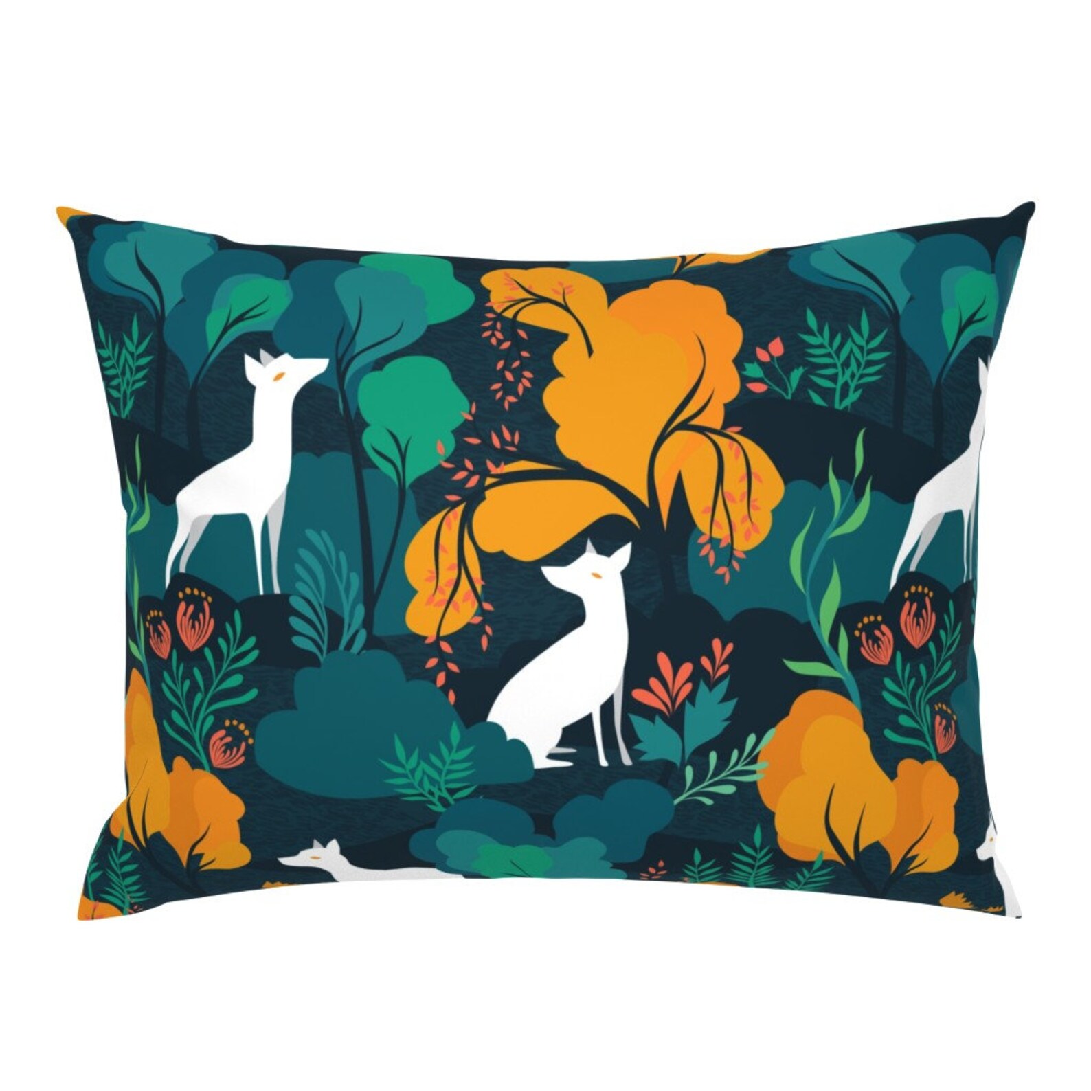 Modern Cabin Pillow Sham the Wild by Ceciliamok Mountain Etsy