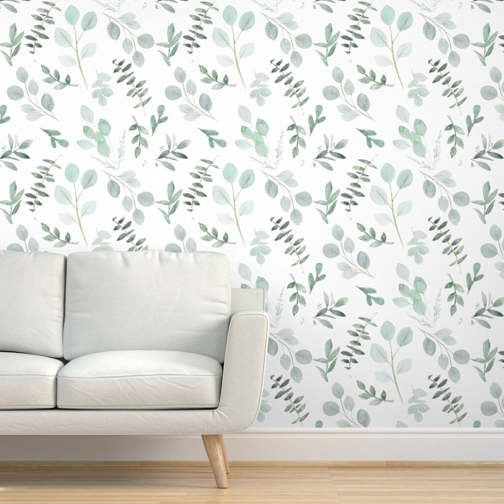 Eucalyptus Wallpaper Blue Green Eucalyptus by Daily_miracles - Etsy