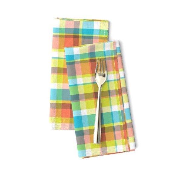 Madras Holiday Plaid Napkins