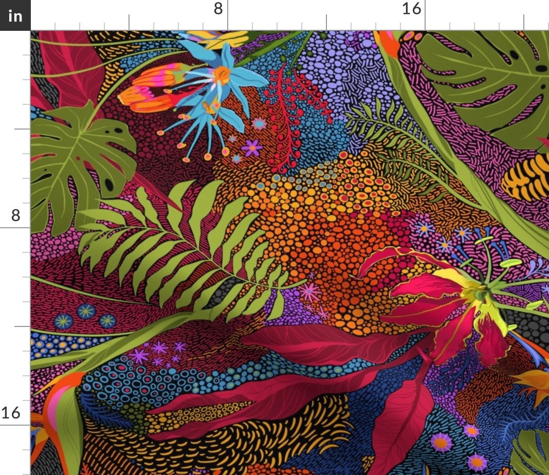 Discover Tiki Tiki - Bird Of Paradise Tropical Jungle Cloth Napkins by Spoonflower