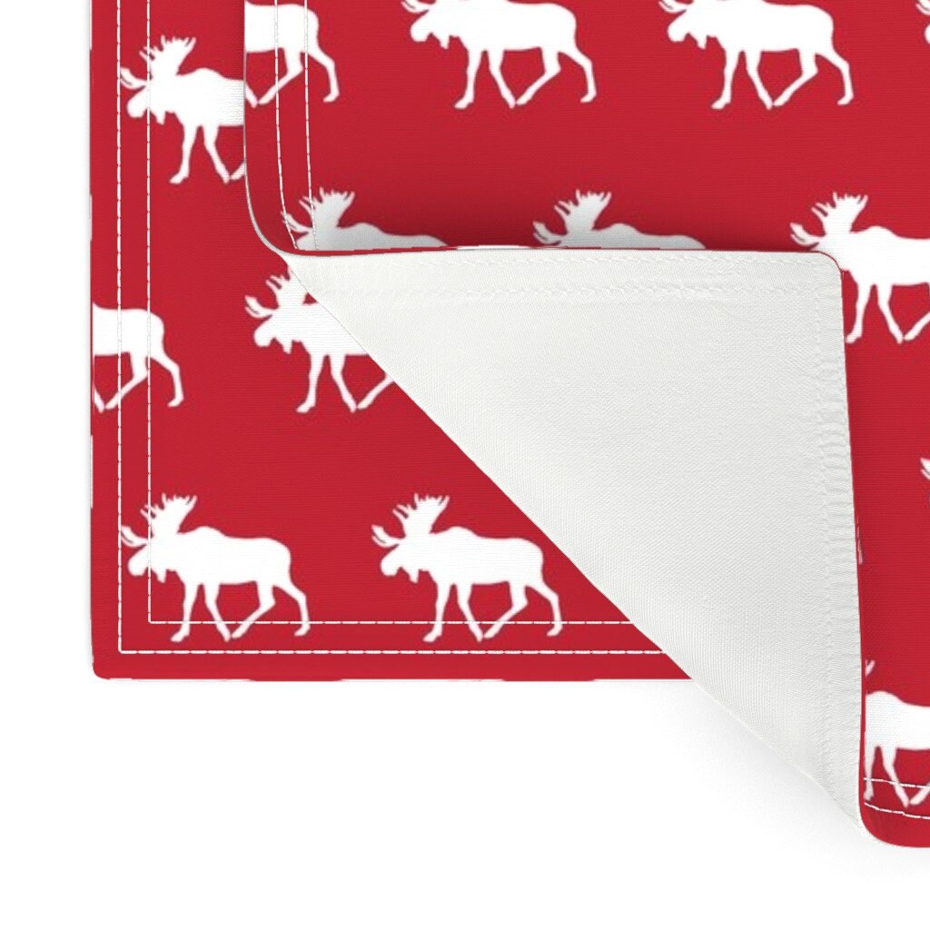 Christmas Placemats Set of 2 Moose Herd by Etsy