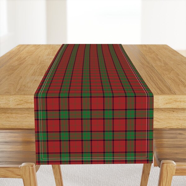 Maxwell Tartan Crest Table Runner - Cotton table runner