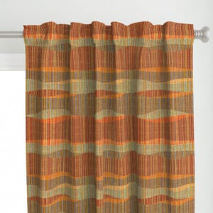 Mid Century Panel - Horizons Wüste Faux Textur Boho Boho Erdtöne 50er Jahre Vorhang Panel - Mid Mod Lines by theodesign -