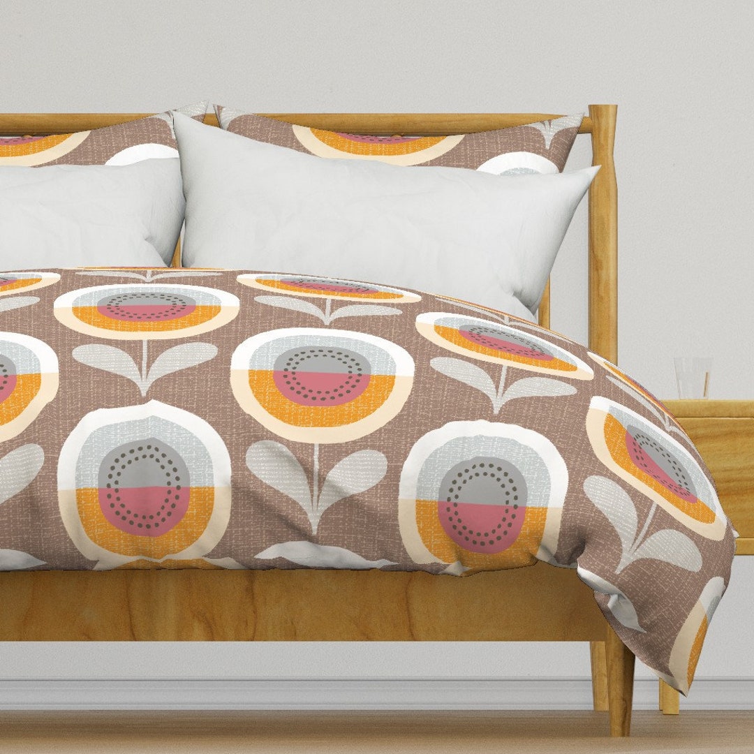 Mid Century Modern Bedding Mod Jumbo by Ottomanbrim Large Scale Retro ...