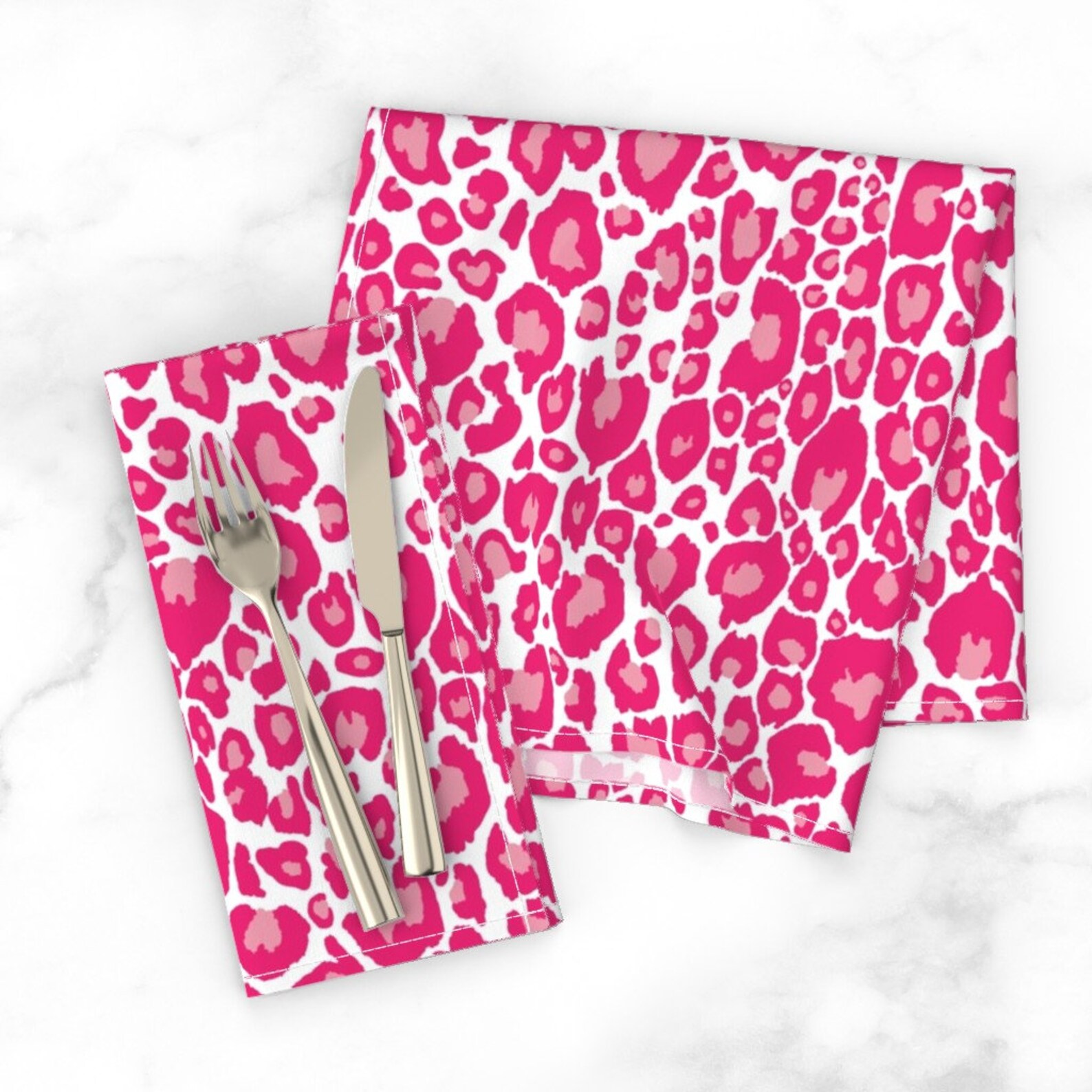 Animal Print Dinner Tokins Set of 2 Pink Cheetah Print di Etsy